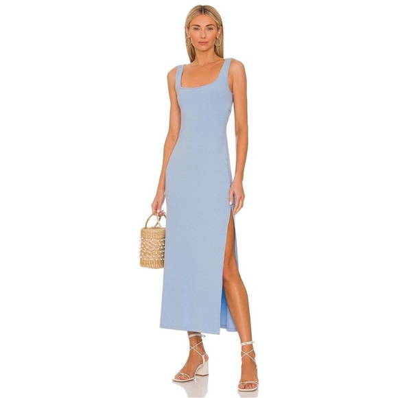 L space Elegant Blue Sleeveless Dress - Picture 2 of 5